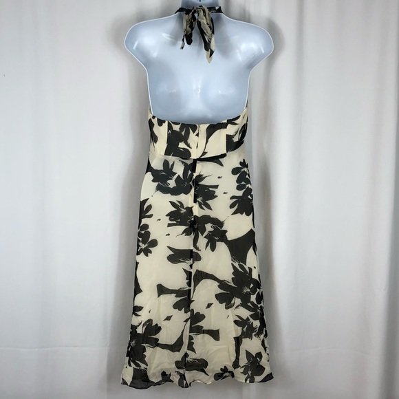 White House/Black Market Silk halter dress 2 - Picture 7 of 16